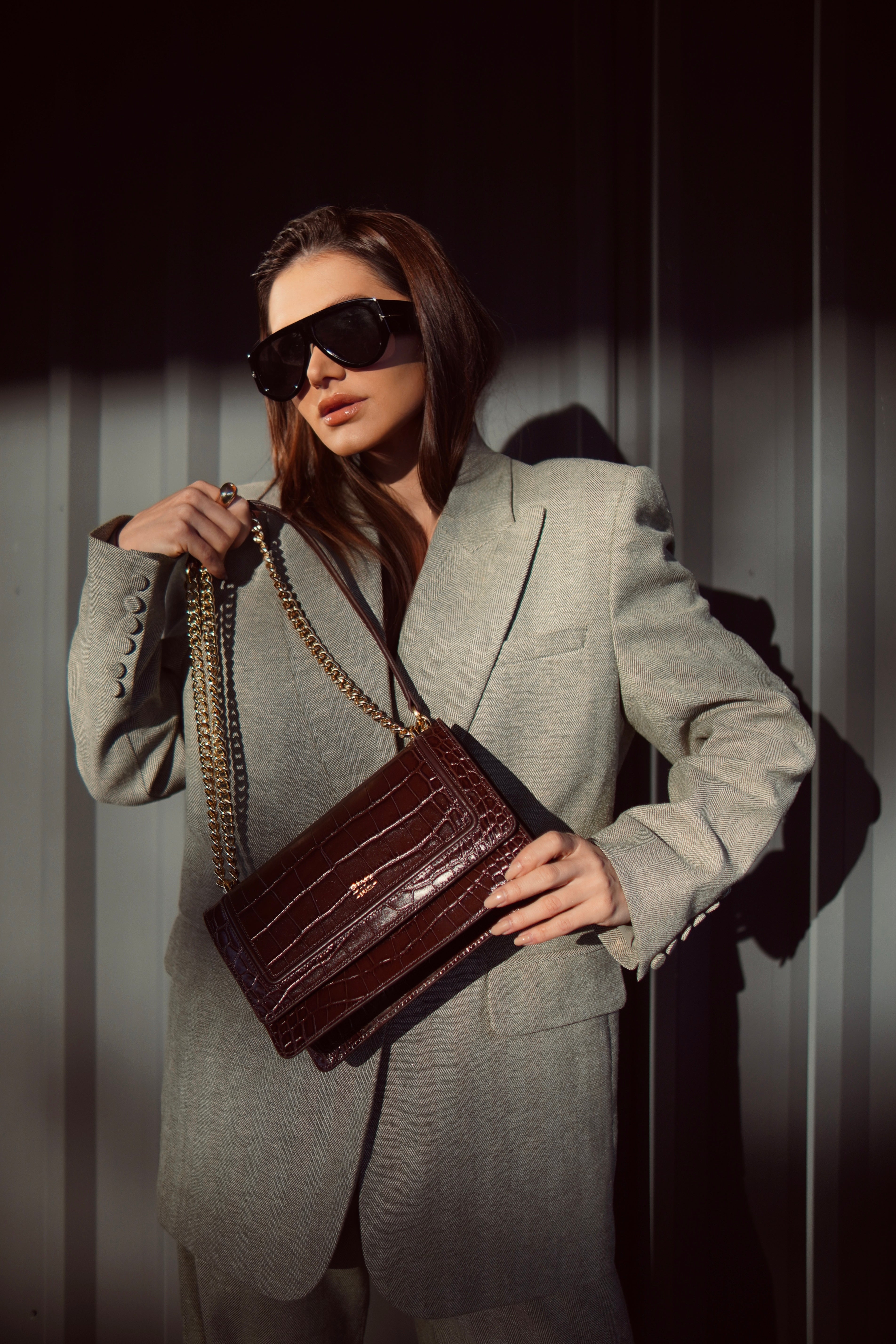 Madalena Brown Croco