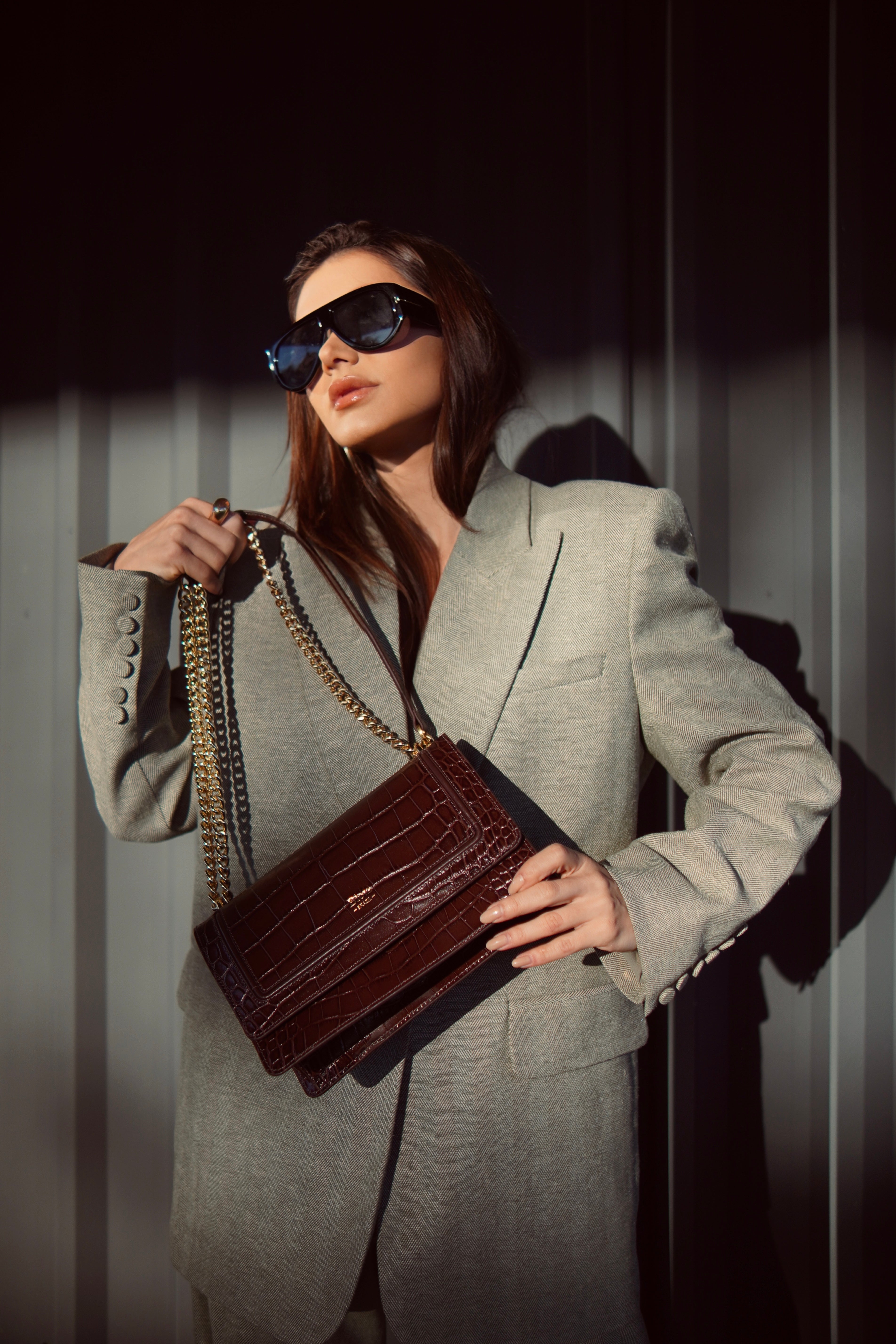 Madalena Brown Croco